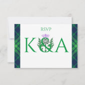 スコッ伝統的トタータンチェック縁ど&ティスル 出欠カード (裏面)