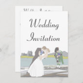スコッ伝統的トランド·ケルト結婚テーマ 招待状 (正面/裏面)