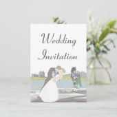 スコッ伝統的トランド·ケルト結婚テーマ 招待状 (スタンド正面)