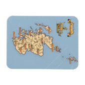 スコッ図解入りの、写真付きのトランドの地図 マグネット (横)