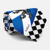 スコッ市松模様にト・タイ、横行、スコットランド国旗 ネクタイ (ロール)