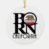 スコッ生まれツバレーカリフォルニア セラミックオーナメント (正面)