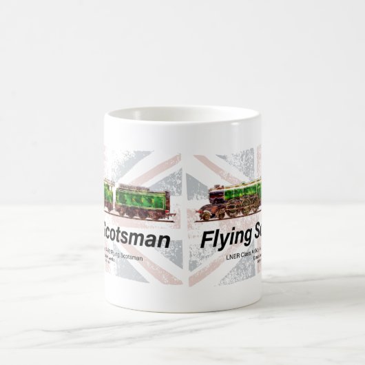 スコッ飛んでいるツマン蒸気機関車 コーヒーマグカップ (中央)