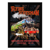 スコッ飛んでいるツマン蒸気機関車 フォトプリント (正面)