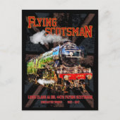 スコッ飛んでいるツマン蒸気機関車 ポストカード (正面)