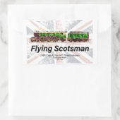 スコッ飛んでいるツマン蒸気機関車 長方形シール (バッグ)