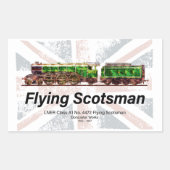 スコッ飛んでいるツマン蒸気機関車 長方形シール (正面)