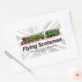 スコッ飛んでいるツマン蒸気機関車 長方形シール (封筒)