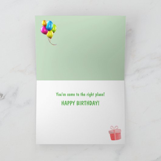 スコティおもしろいッシュハイランドステア誕生日 カード (内部)