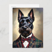 スコティおもしろいットテリア犬 ポストカード (正面/裏面)