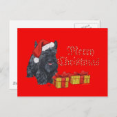 スコティよくはしゃぐクリスマス シーズンポストカード (正面/裏面)