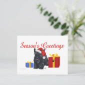 スコティよくはしゃぐットテリア挨拶 ポストカード (スタンド正面)