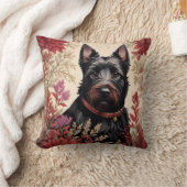 スコティエレガントットテリアドッグポートレート クッション (ブランケット)