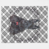 スコティオンタータンチェック フリースブランケット (正面(横))