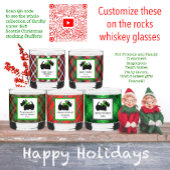 スコティカスタマイズドッグアンドタータンチェックホリデー ウイスキーグラス