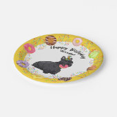 スコティッおもしろいシュ·テリアー·ドーナッツ誕生パーティー ペーパープレート (アングル)