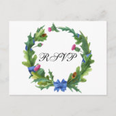 スコティッエレガントチ結婚スルの食事の選択RSVP インビテーションポストカード (正面)