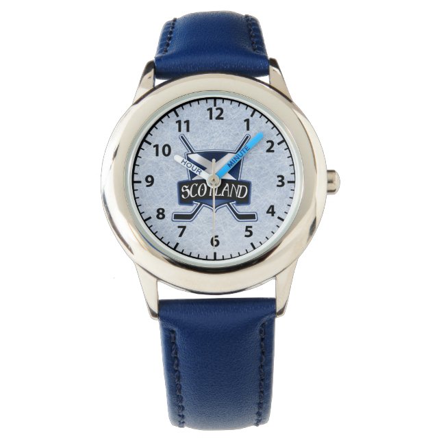 スコティッシュアイスホッケーシールドロゴ腕時計 腕時計 (正面)