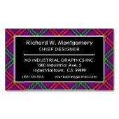 スコティッシュアクセントクランモンゴメリータータンチェック マグネット名刺 (正面)