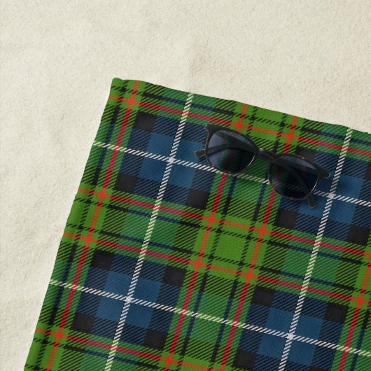 スコティッシュアクセントズクランマックレイタータンチェック ビーチタオル (インサイチュ)