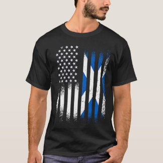 スコティッシュアメリカ伝統月スコットランドパトリオット Tシャツ