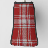 スコティッシュカラーズクランメンジースレッドホワイトタータンチェック ゴルフヘッドカバー (回転90)