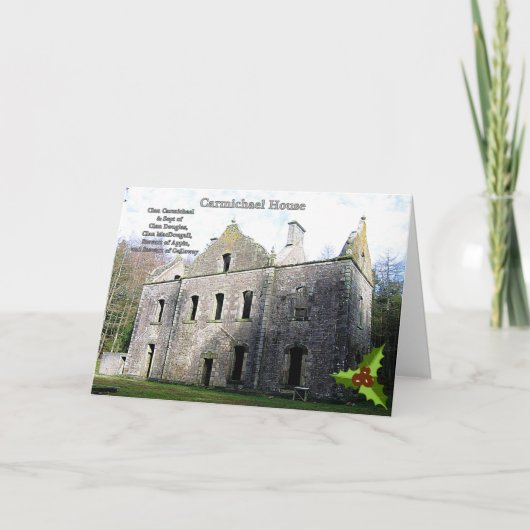 スコティッシュカーミカエル藩の城クリスマスカード シーズンカード (正面)