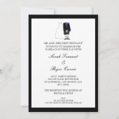 スコティッシュキルト結婚式招待状 – ブルー&ブラック 招待状 (裏面)