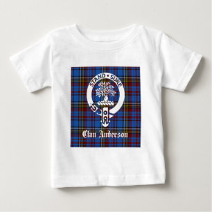 スコティッシュクランアンダーソンクレスト&タータンチェック ベビーTシャツ