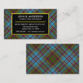 スコティッシュクランアンダーソンタータンチェックプレイド 名刺 (正面/裏面)
