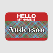 スコティッシュクランアンダーソンタータンチェックプレイド 名札 (正面)