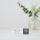 スコティッシュクランアンダーソン・クレスト&タータンチェック スキニー名刺 (スタンド正面)