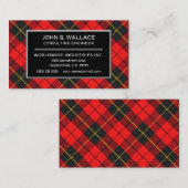 スコティッシュクランウォレスタータンチェックプレイド 名刺 (正面/裏面)
