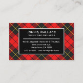 スコティッシュクランウォレスタータンチェックプレイド 名刺 (正面)