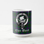 スコティッシュクランウッドクレスト&タータンチェック コーヒーマグカップ (中央)