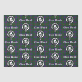 スコティッシュクランウッドクレスト&タータンチェック 薄葉紙