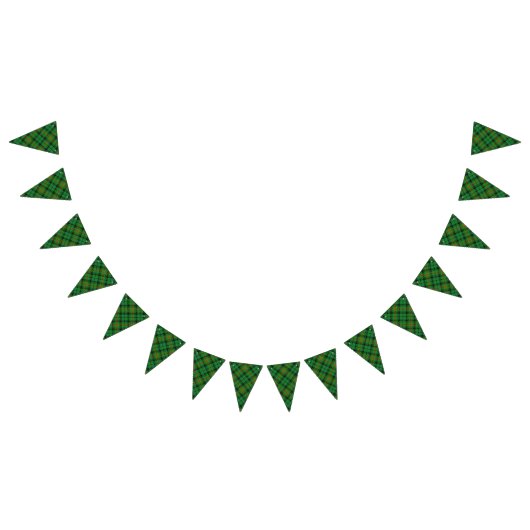 スコティッシュクランウルクハートタータンチェック バンティングフラッグ (全)