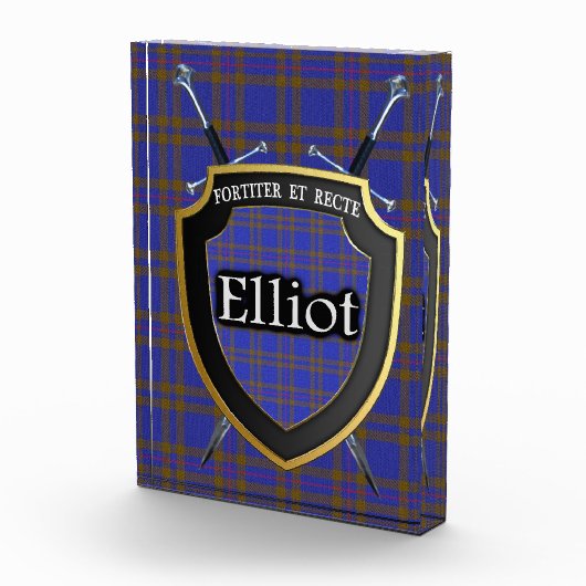 スコティッシュクランエリオットタータンチェック フォトブロック (右)