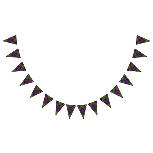 スコティッシュクランカーネギータータンチェック バンティングフラッグ (全)