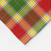 スコティッシュクランギブソンタータンチェックプレイド フリースブランケット (角)
