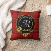 スコティッシュクランクレストタータンチェックモノグラム クッション (ブランケット)