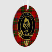 スコティッシュクランクレストバラティスルタータンチェックオーナメント オーナメント (正面)