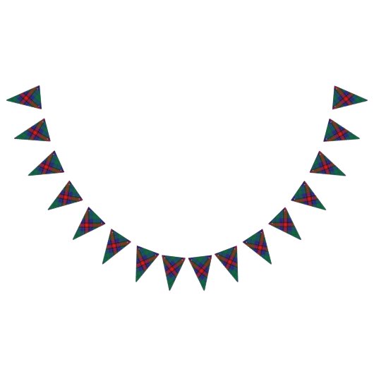 スコティッシュクランジャーディンタータンチェック バンティングフラッグ (全)