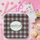 スコティッシュクランタータンチェックマクダフドレスクリモダンスマス ペーパープレート (パーティー)