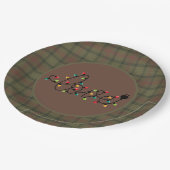 スコティッシュクランタータンチェックロス狩りWクリスマス ペーパープレート (アングル)