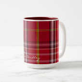 スコティッシュクランダドリータータンチェックデザイナーマグ ツートーンマグカップ (正面右)