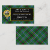スコティッシュクランダンカンタータンチェックプレイド 名刺 (正面/裏面)