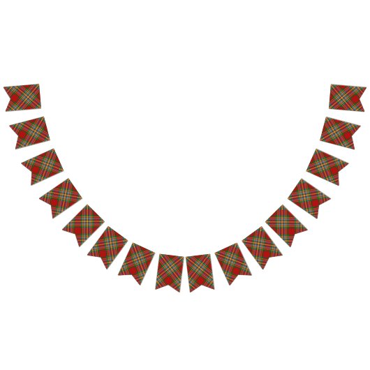 スコティッシュクランチャタンタータンチェック バンティングフラッグ (全)