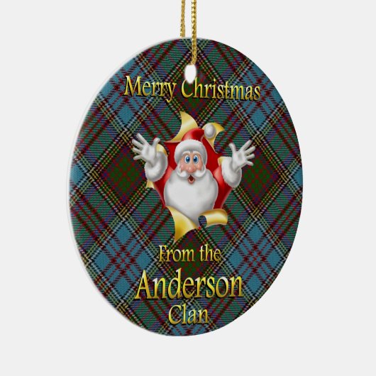 スコティッシュクランドアンダーソンのクリスマスオーナメント セラミックオーナメント (右)
