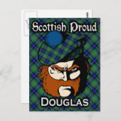 スコティッシュクランドダグラスタータンチェック葉書 ポストカード (正面/裏面)